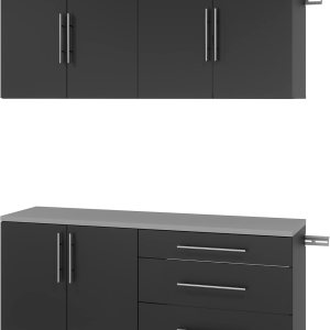 Prepac HangUps Juego de gabinetes de almacenamiento de trabajo, 4 piezas, 60 pulgadas de ancho x 72 pulgadas de alto x 16 pulgadas de profundidad, Prepac HangUps Juego de gabinetes de almacenamiento de trabajo, 4 piezas, 60 pulgadas de ancho x 72 pulgadas de alto x 16 pulgadas de profundidad,