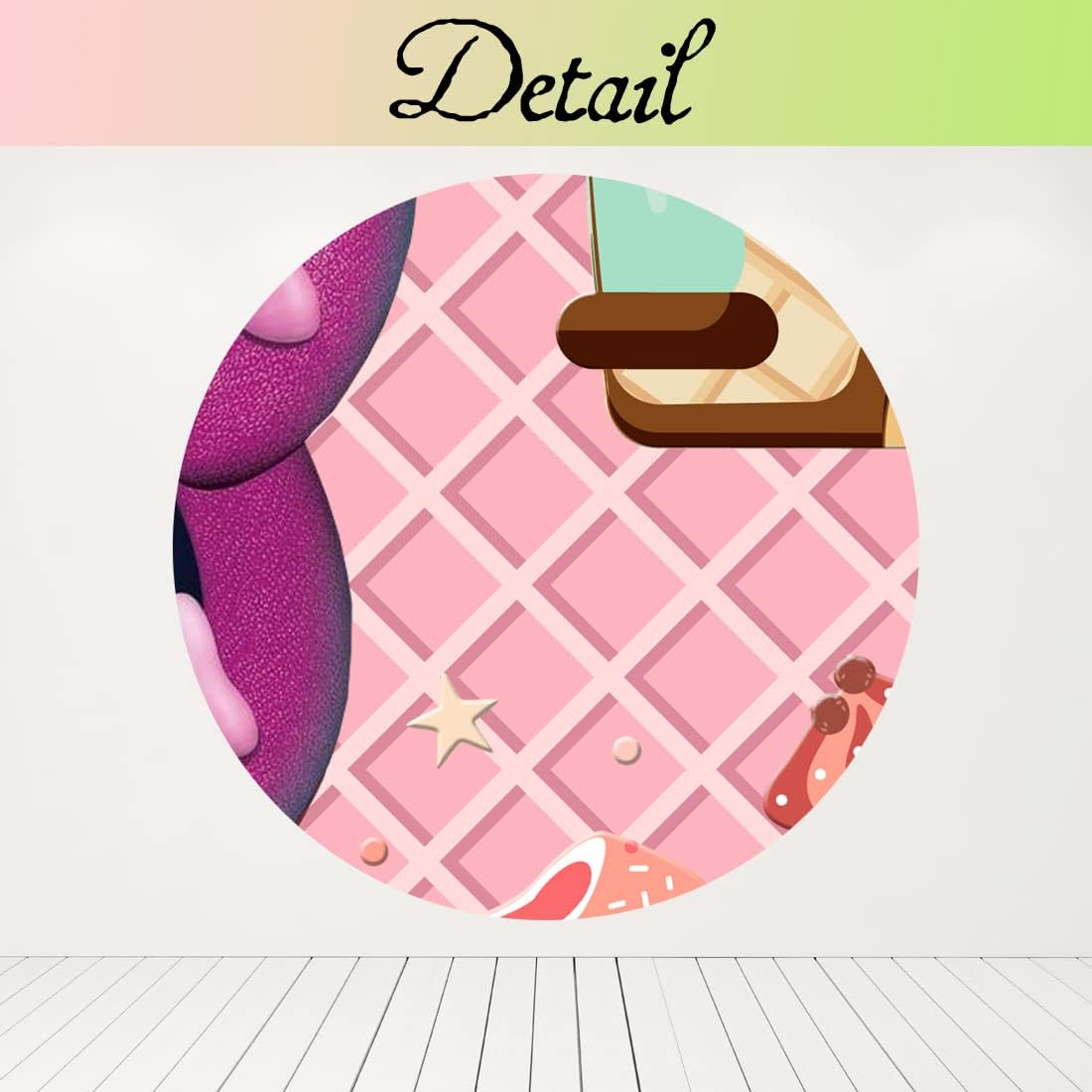 Telón de fondo de helado con temática de Minnie Mouse y Daisy, fondo rosa menta para cumpleaños de 3 y 4, decoración de baby shower, pancarta de