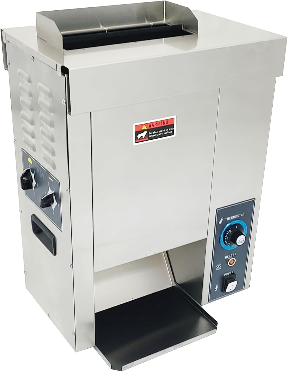 Hakka – Máquina de hamburguesa vertical comercial, tostadora para hornear panecillos, calefacción totalmente automática, ahorra espacio y aumenta la