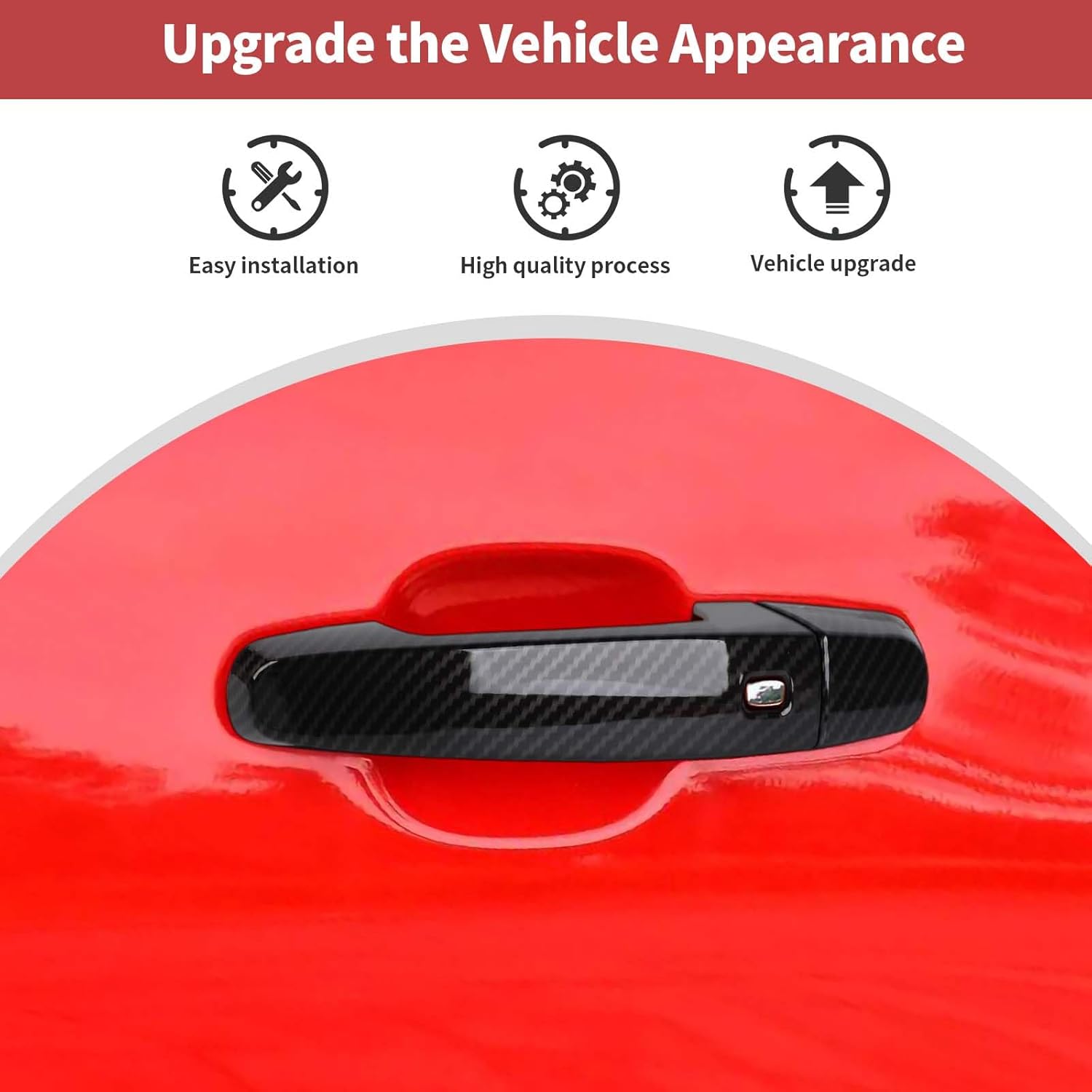 CheroCar Compatible con la manija exterior de la puerta de Camaro, accesorios de decoración exterior compatibles con Chevrolet Camaro 2016-2023,