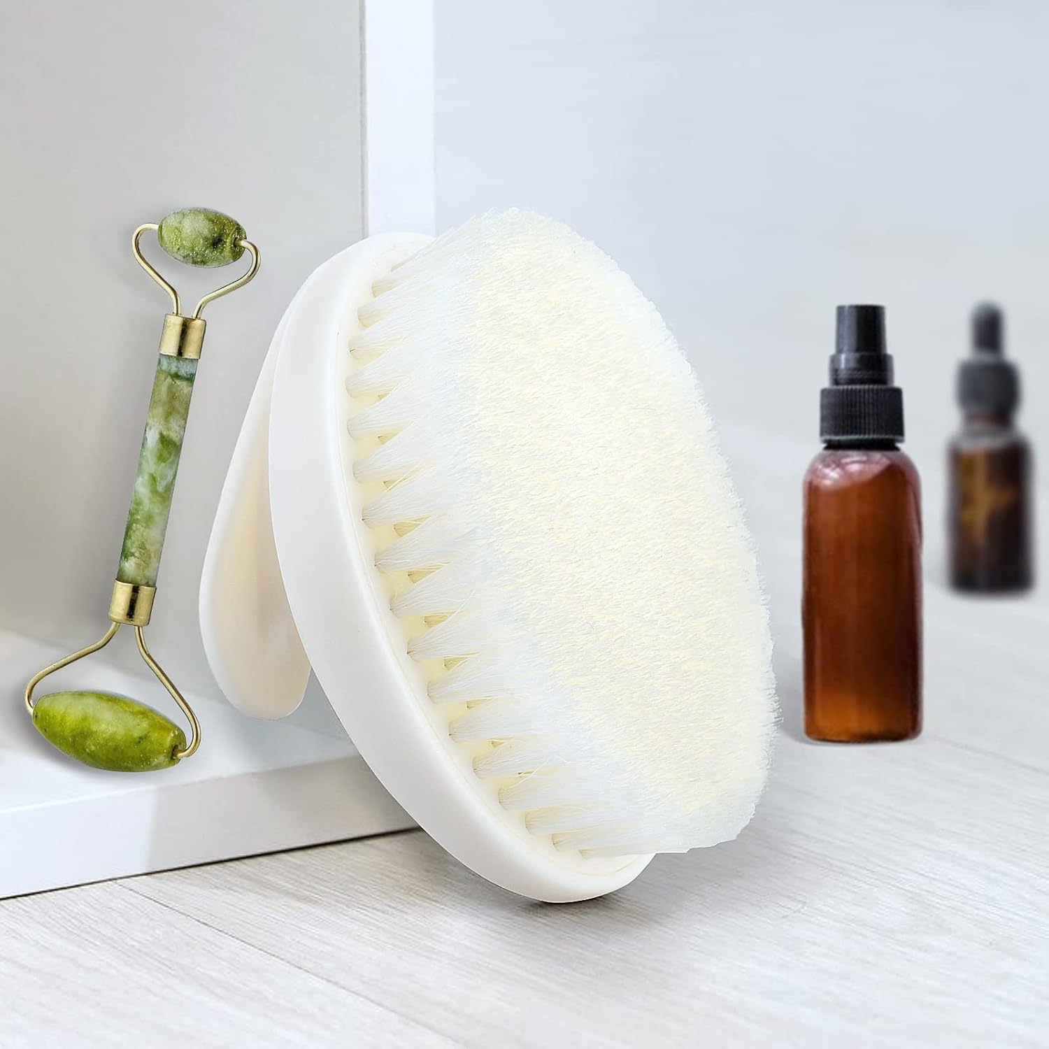 Cepillo exfoliante corporal de cepillado en seco, limpiador corporal antideslizante para ducha, nunca moldea el cepillo de limpieza corporal para
