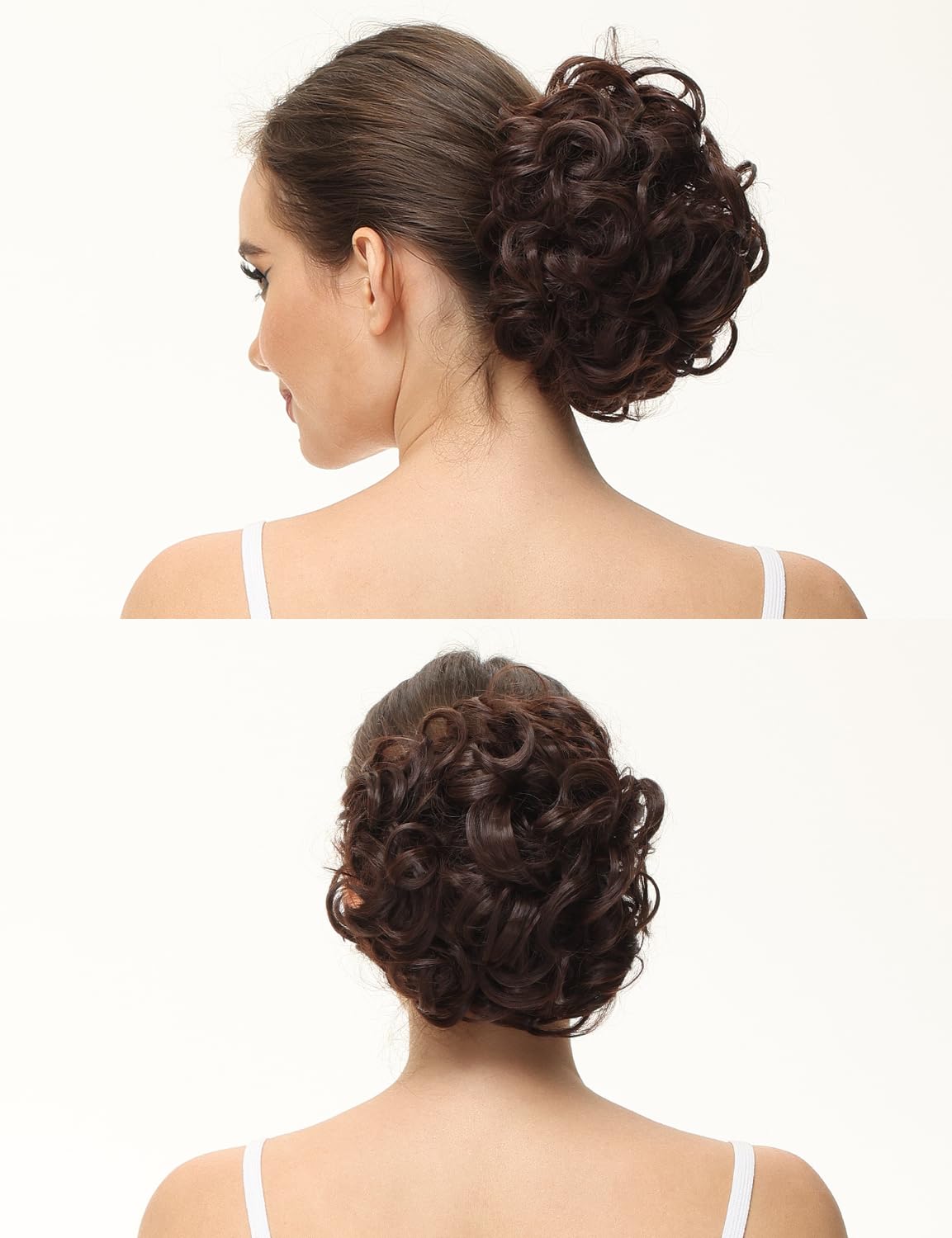 Yamel – Extensiones de cabello de recogido de moño desordenado, con peines, para mujer