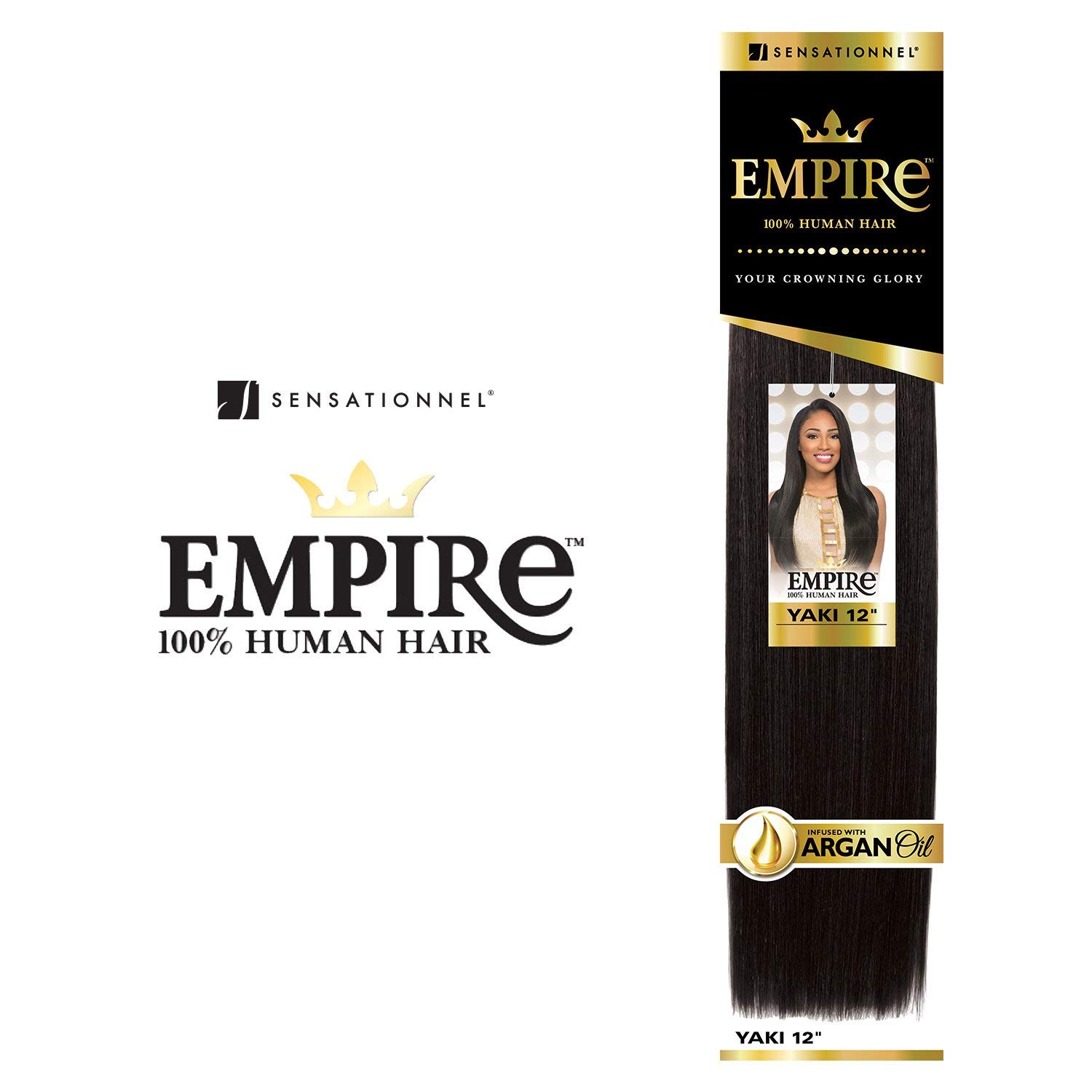 Sensationnel Tejido de cabello humano Empire Yaki Weaving (20 pulgadas, 1)