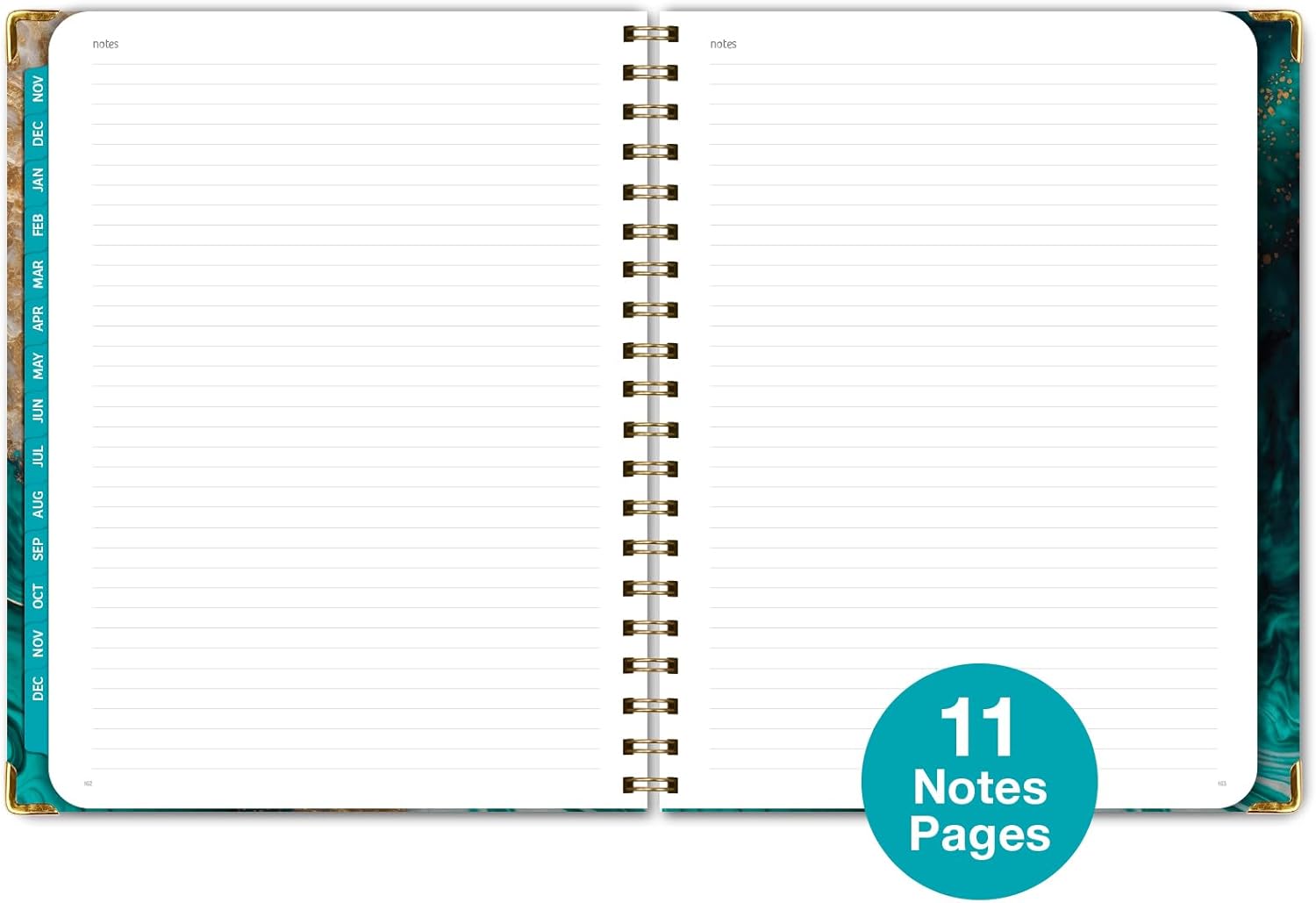 Agenda 2024 de tapa dura (noviembre de 2023 a diciembre de 2024) Agenda diaria, semanal, mensual y anual de 8.5 x 11 pulgadas. Marcador, carpeta de