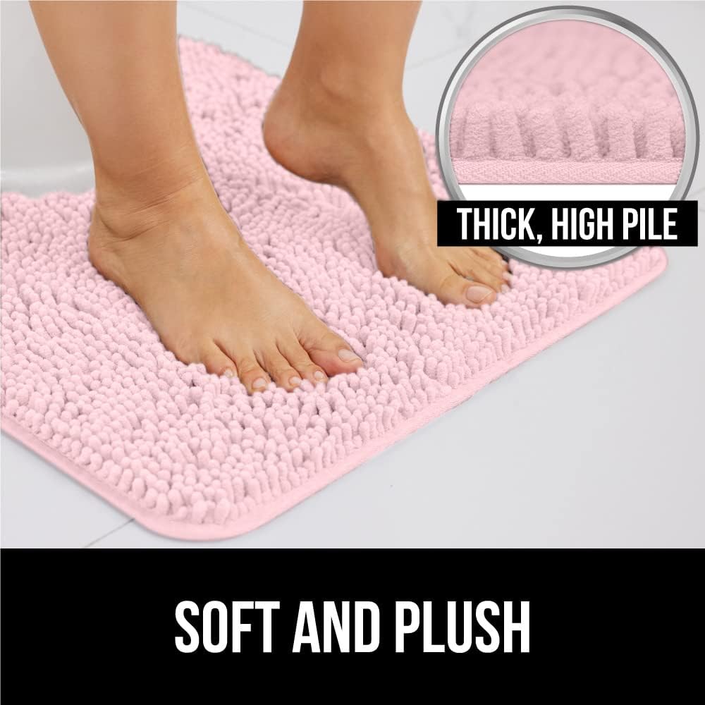 Gorilla Grip – Alfombra de baño de lujo, de felpa, extra suave, duradera y absorbente, lavado y secado a máquina, perfecta para una sola alfombra