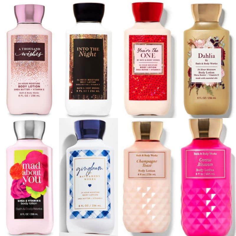 Bath and Body Works – Paquete de 3 lociones corporales variadas al azar, 8 onzas cada una, 24 onzas en total en juego de 3 paquetes