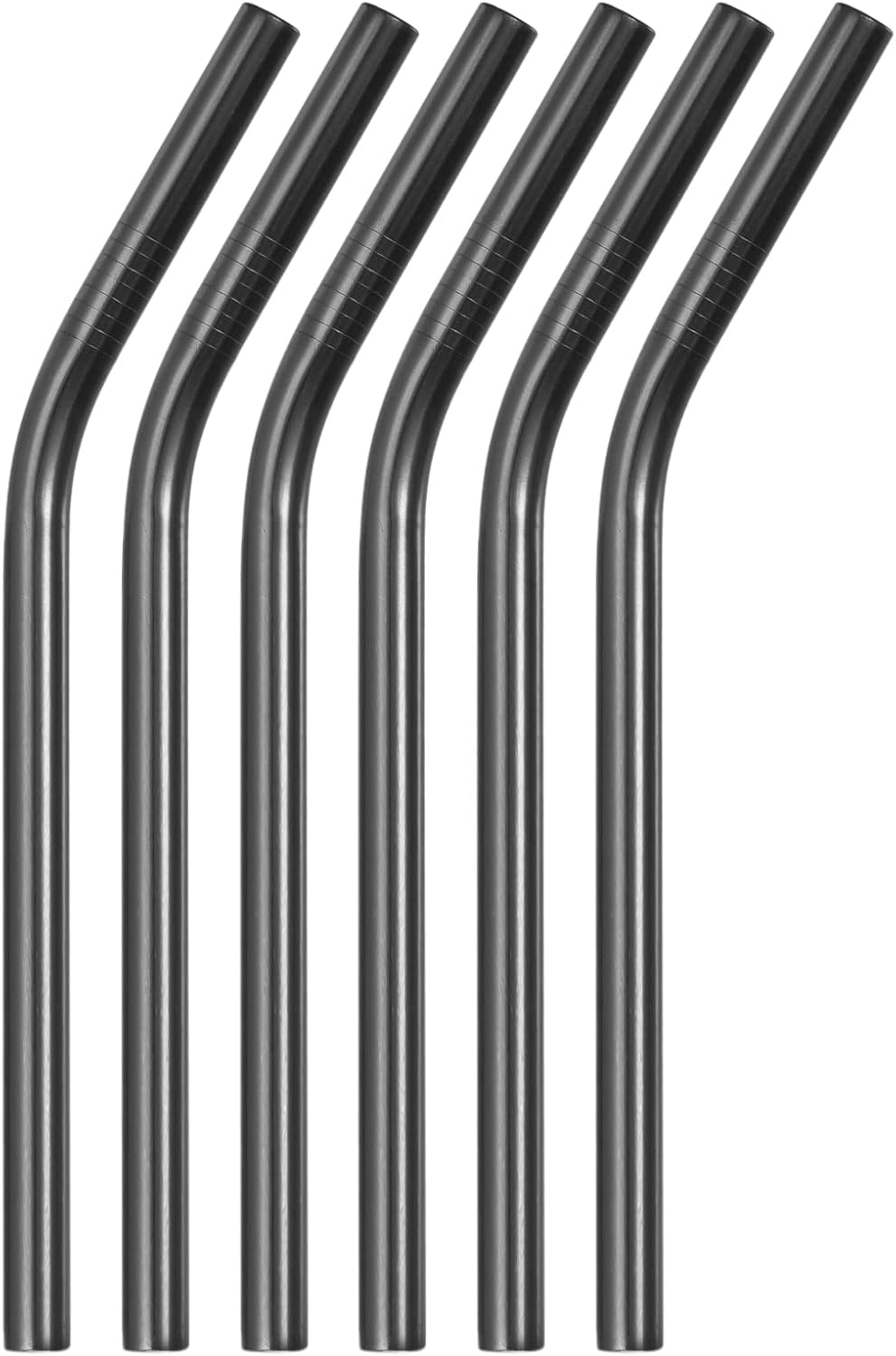 uxcell 6 popotes de metal reutilizables, de acero inoxidable de 9.5 pulgadas, para batido, té de burbujas, bebida fría (0.5 pulgadas de ancho,