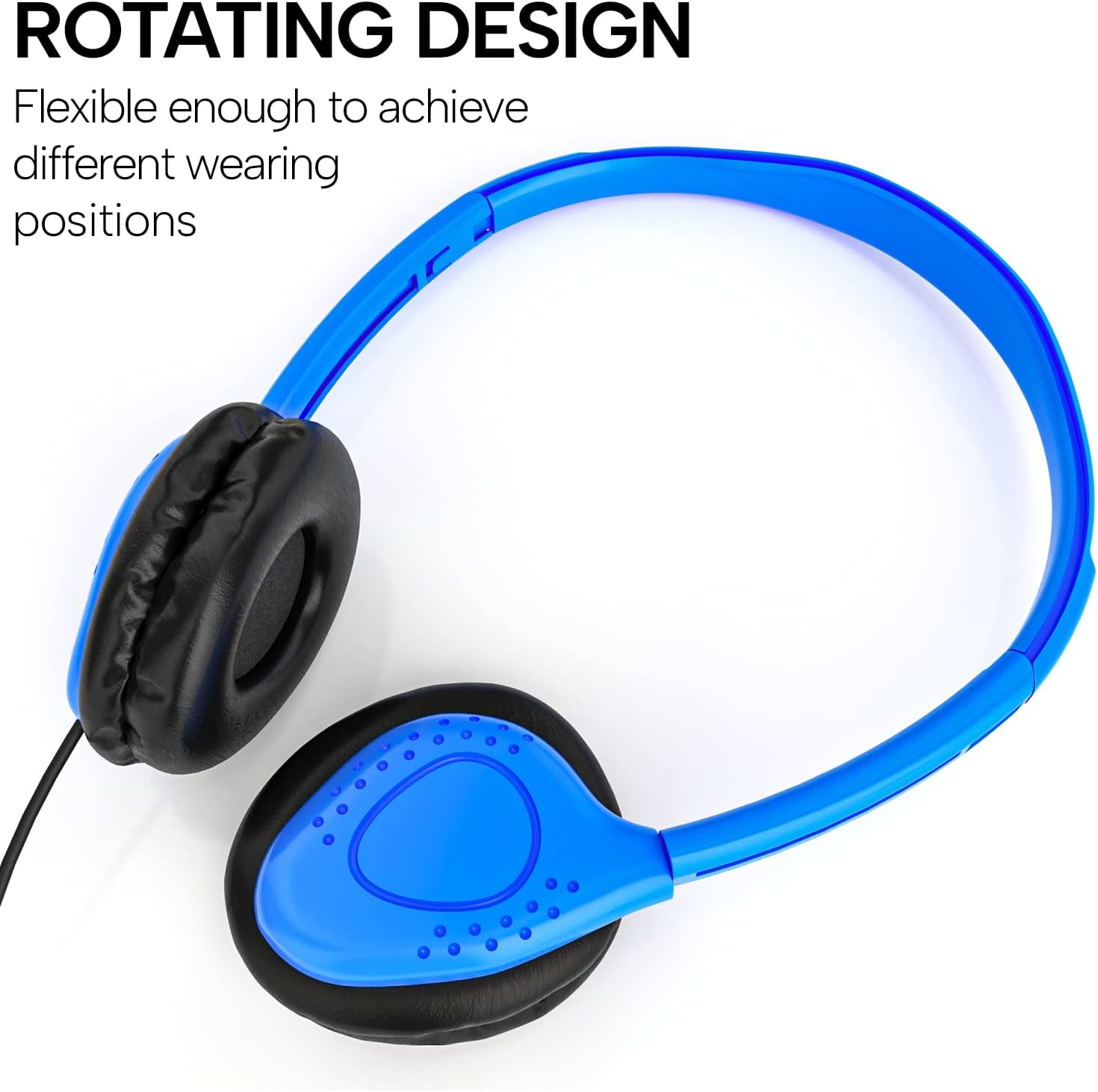 Maeline Auriculares a granel con micrófono, auriculares estéreo con micrófono y cojines de piel sintética para niños aprendizaje en línea, aula,