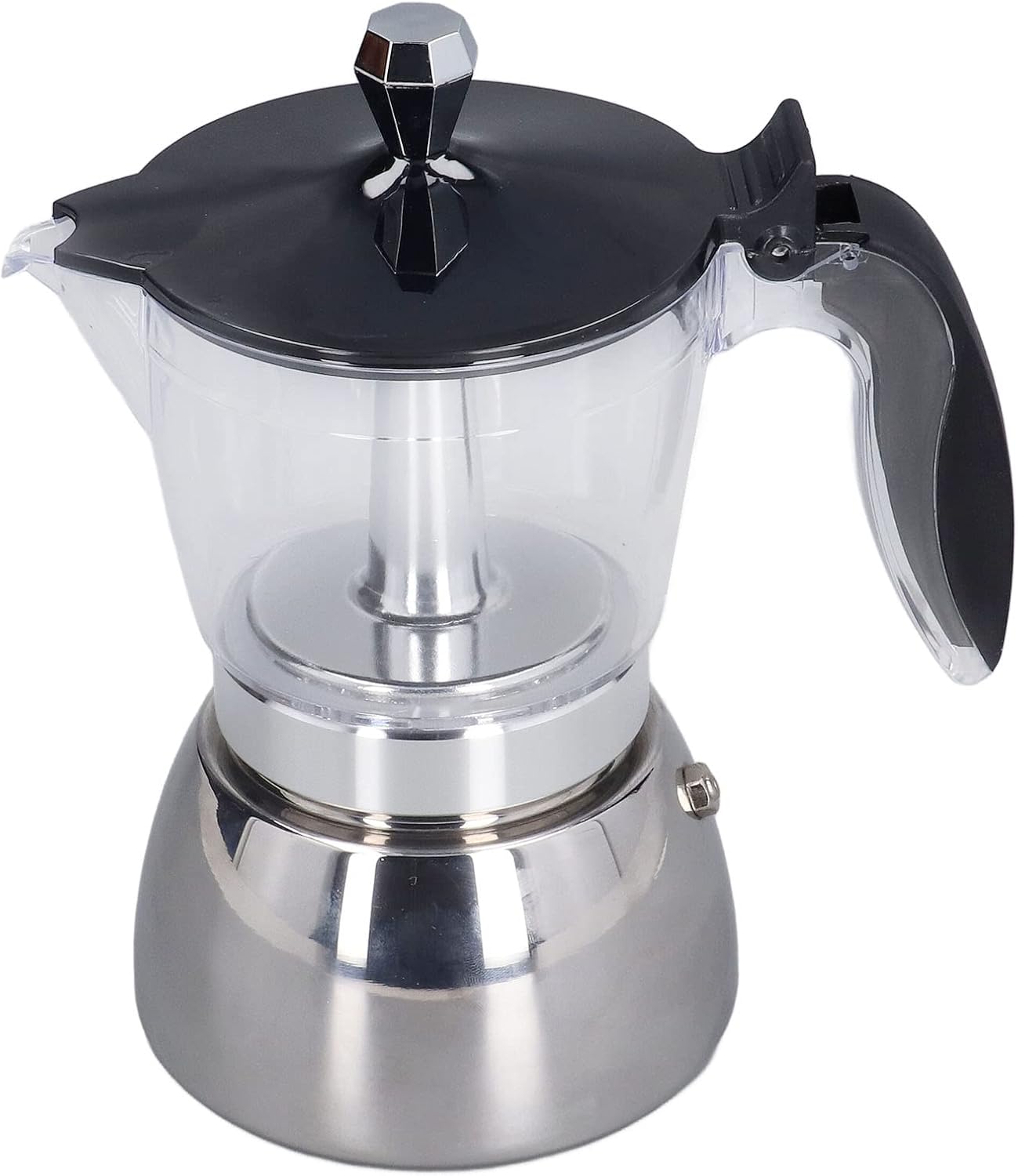 Cafetera, cafeteras Keurig, cafetera, olla Moka Pot 6 tazas, cafetera italiana de acero inoxidable, cafetera con tapa ABS transparente para cocina,
