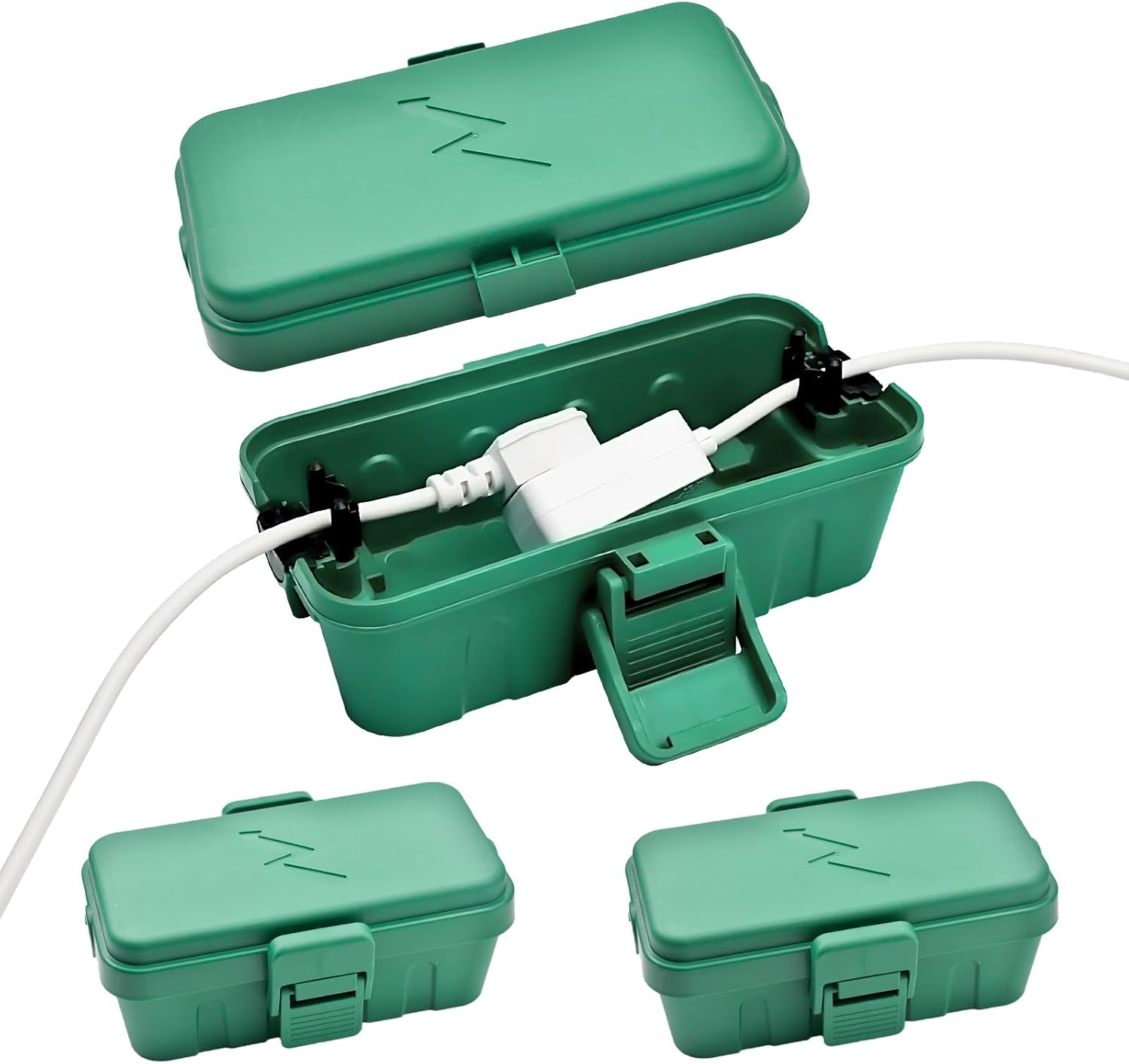 Hrensaw 3 cajas de conexión eléctrica pequeña resistente a la intemperie (interior de 5.5 x 3 x 2.2 pulgadas), caja eléctrica para exteriores,