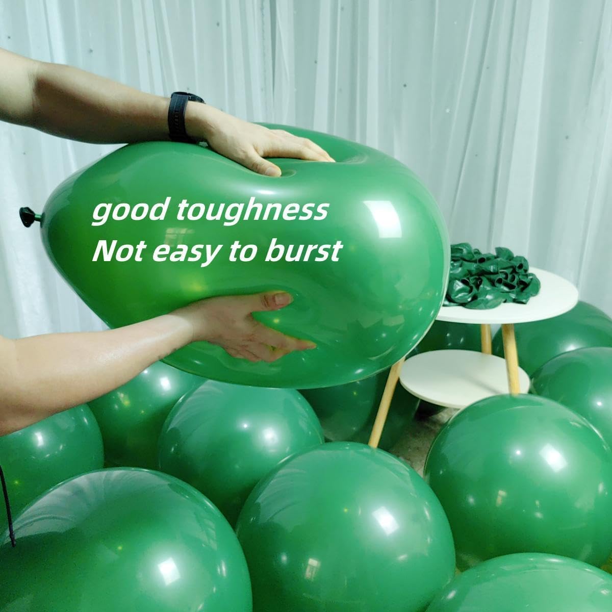 Paquete de 90 globos verdes de látex verde oscuro de 18 pulgadas para decoraciones de fiestas y eventos ZWZLIULIAN