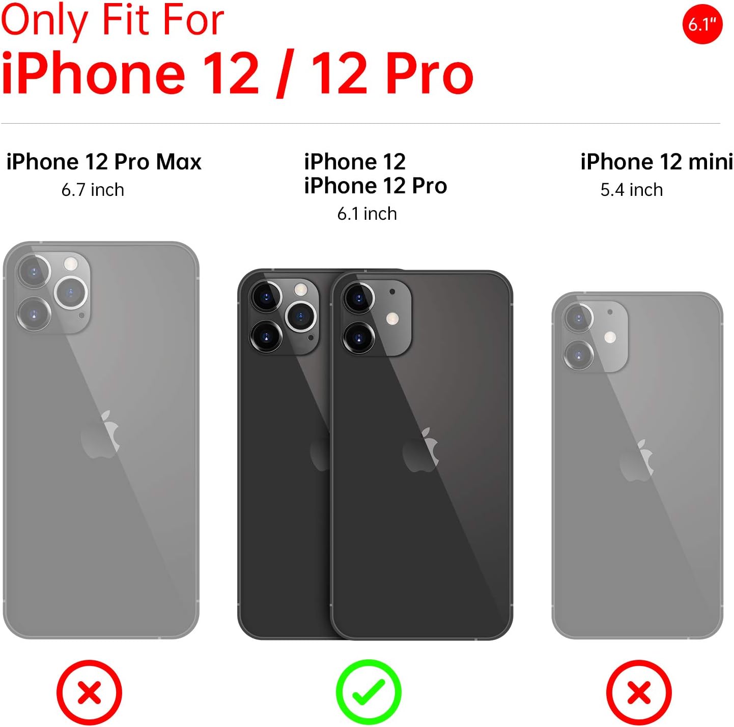 Magsafe – Funda transparente para iPhone 12 y iPhone 12 Pro con soporte magnético, protección militar contra caídas colorida compatible con