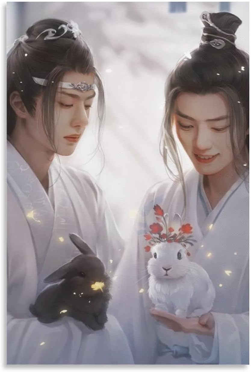The Untamed Xiao Zhan Wang Yibo Póster (2) Lienzo decorativo para pared, decoración de habitación, decoración de dormitorio, regalos, 08 x 12