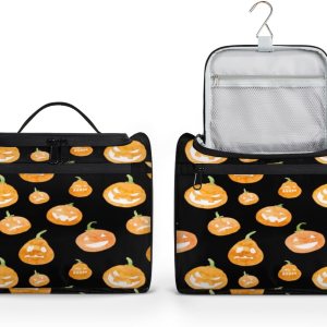 Halloween Modern Decor Toiletry Bag for Women Travel Makeup Organizer with Hanging Hook Traveling Cosmetic Bags for Toiletries Accessories Halloween Modern Decor Toiletry Bag for Women Travel Makeup Organizer with Hanging Hook Traveling Cosmetic Bags for Toiletries Accessories