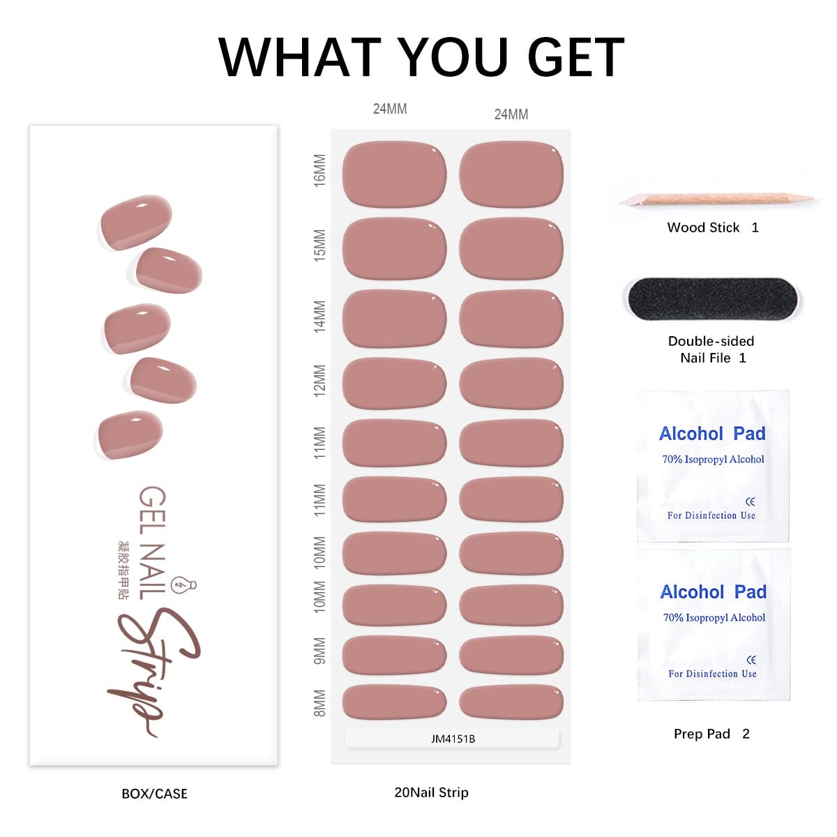 Tiras de uñas de gel semicuradas, 20 unidades, calcomanías de uñas de gel, tiras de uñas semicuradas, funcionan con lámpara de uñas LED UV, kit de
