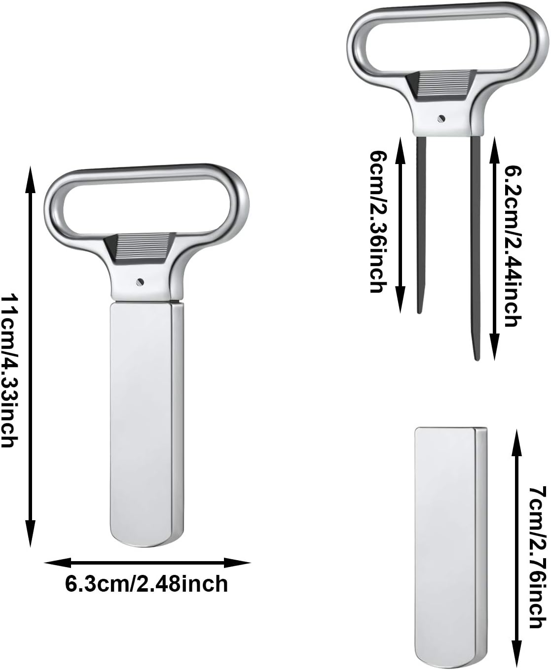 Extractor de corcho, abridor de botellas de vino, cerveza, extractor de corcho de dos puntas con tapa para botellas de vino, champán y amantes del