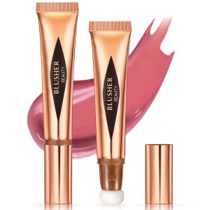 Rubor líquido de belleza varita Hazy acabado mate, colorete facial crema natural, lápiz de rubor rojo con aplicador de cojín, tinte suave para Rubor líquido de belleza varita Hazy acabado mate, colorete facial crema natural, lápiz de rubor rojo con aplicador de cojín, tinte suave para