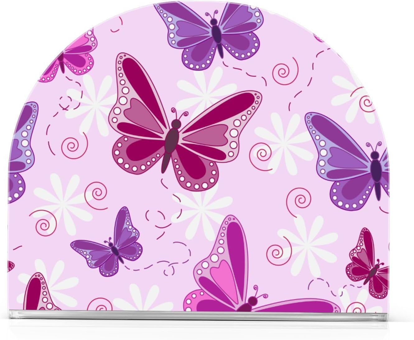 Napkin Holder Elegant Butterfly Napkin Holders for Tables, Clear Acrylic Napkin Holders Cocktail Napkin Holder for Kitchen Restaurant Bar Home Decor