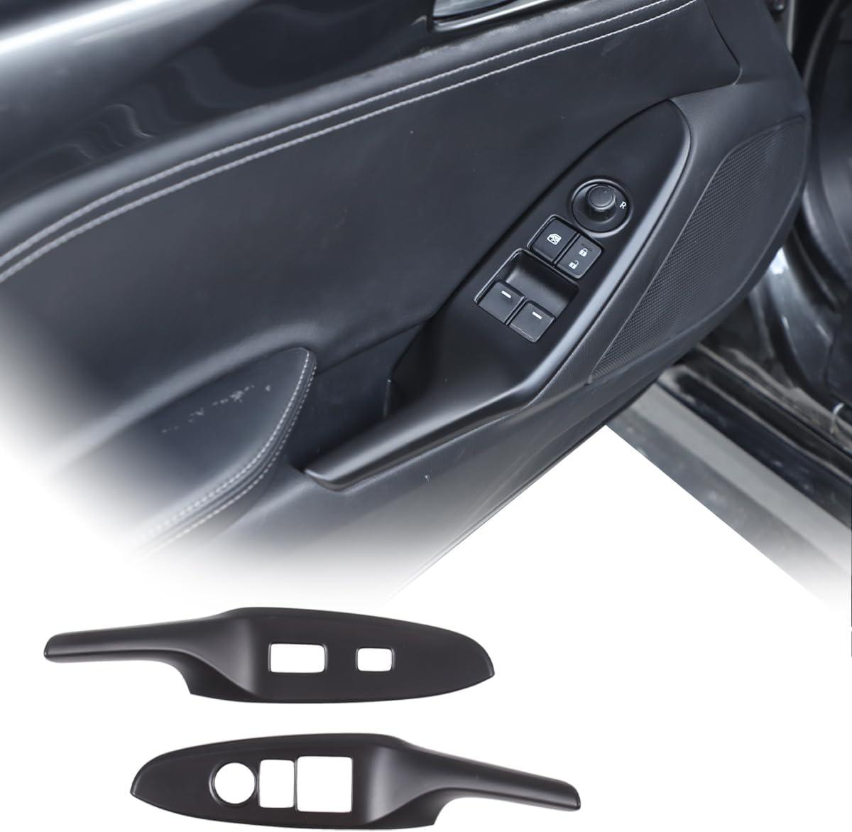 Decoración de botón elevador de ventana de puerta de automóvil para Mazda MX-5 ND 2015-2023 Interruptor de elevación de ventana, cubierta de panel,