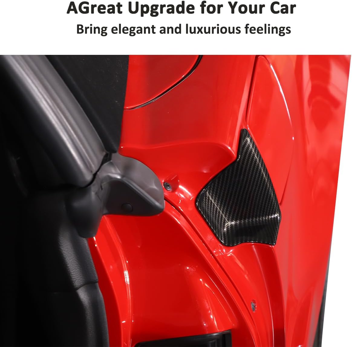 Accesorios para cubierta de aspecto de fibra de carbono, accesorios para manija de puerta de carrocería, moldura de cuenco para Chevrolet Corvette