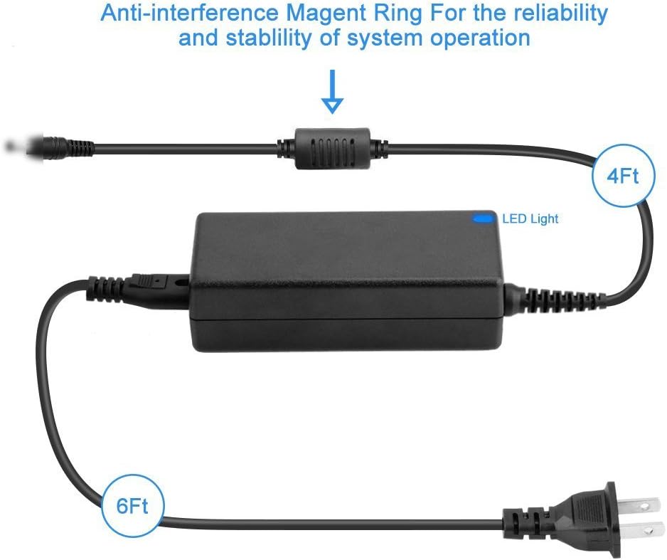 Adaptador ACDC para SPEEDCLEAN CJ2-24 Cargador de batería externo CJ224 Se adapta a 38G224 (con punta de enchufe redondo de barril) Cable de