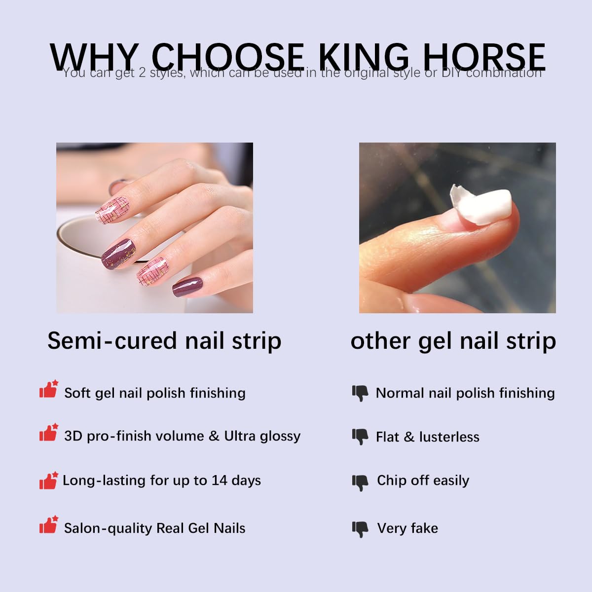 Tiras de uñas de gel semicuradas, calcomanías de uñas de gel francesas que funcionan con cualquier lámpara de uñas, envolturas de gel para uñas,