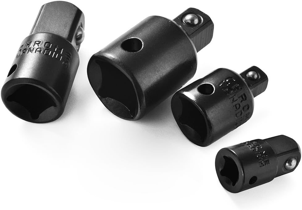 Yakamoz Juego de 4 piezas reductoras de adaptador reductor de impacto para destornillador de impacto, kit de herramientas de conversión de extensión