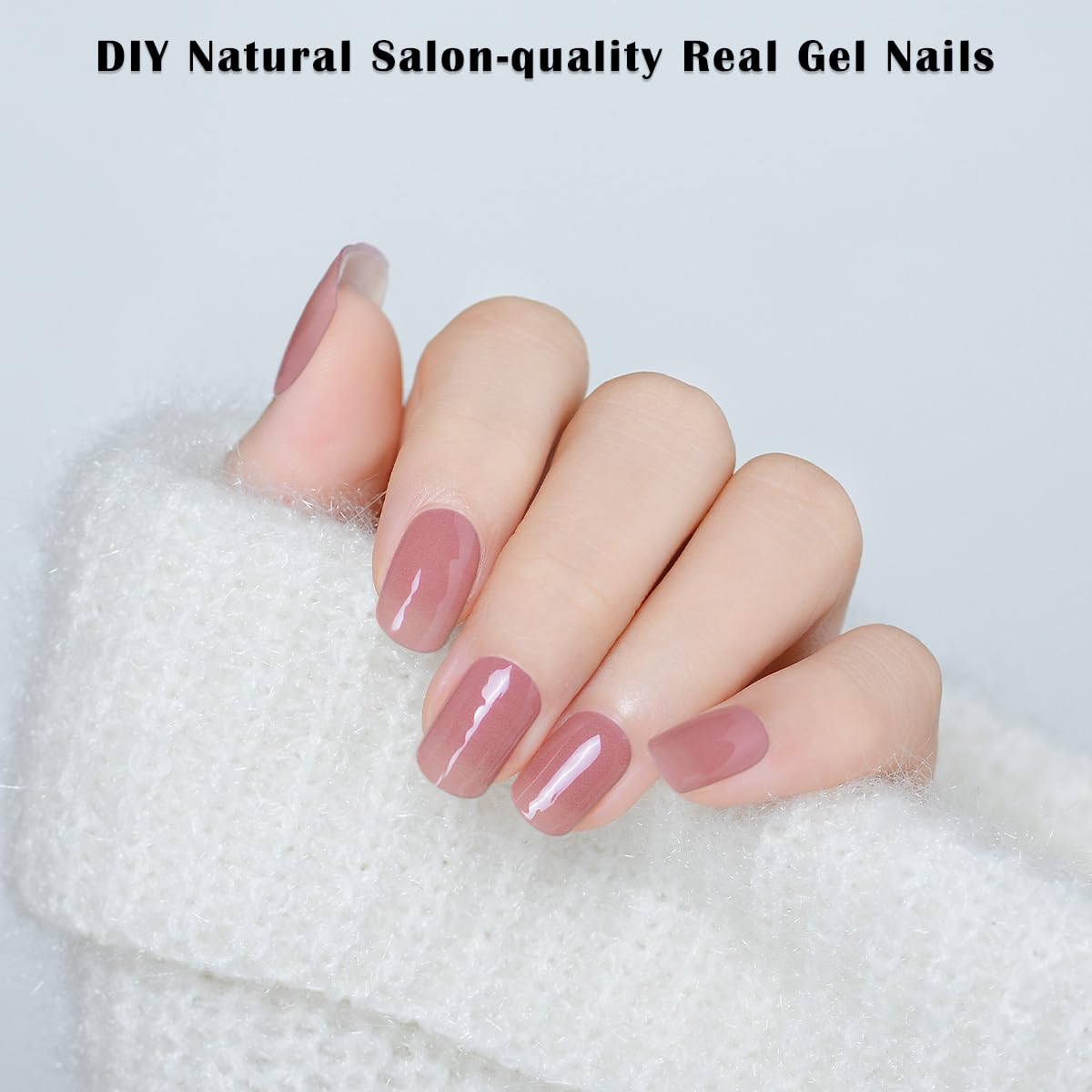 Tiras de uñas de gel semicuradas, 20 unidades, calcomanías de uñas de gel, tiras de uñas semicuradas, funcionan con lámpara de uñas LED UV, kit de
