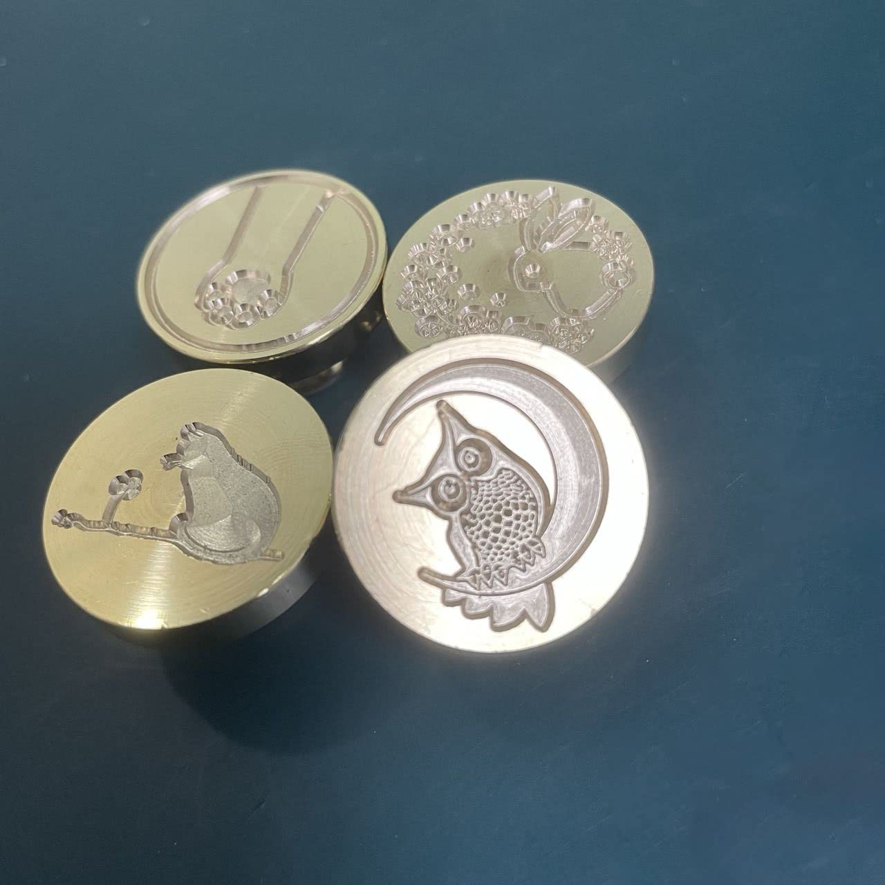 YOKIOU 4 piezas de sello de cera con cabeza de animal gato, búho, conejo, repuesto, cera de sellado retro, antigua, para álbumes de recortes, cabeza