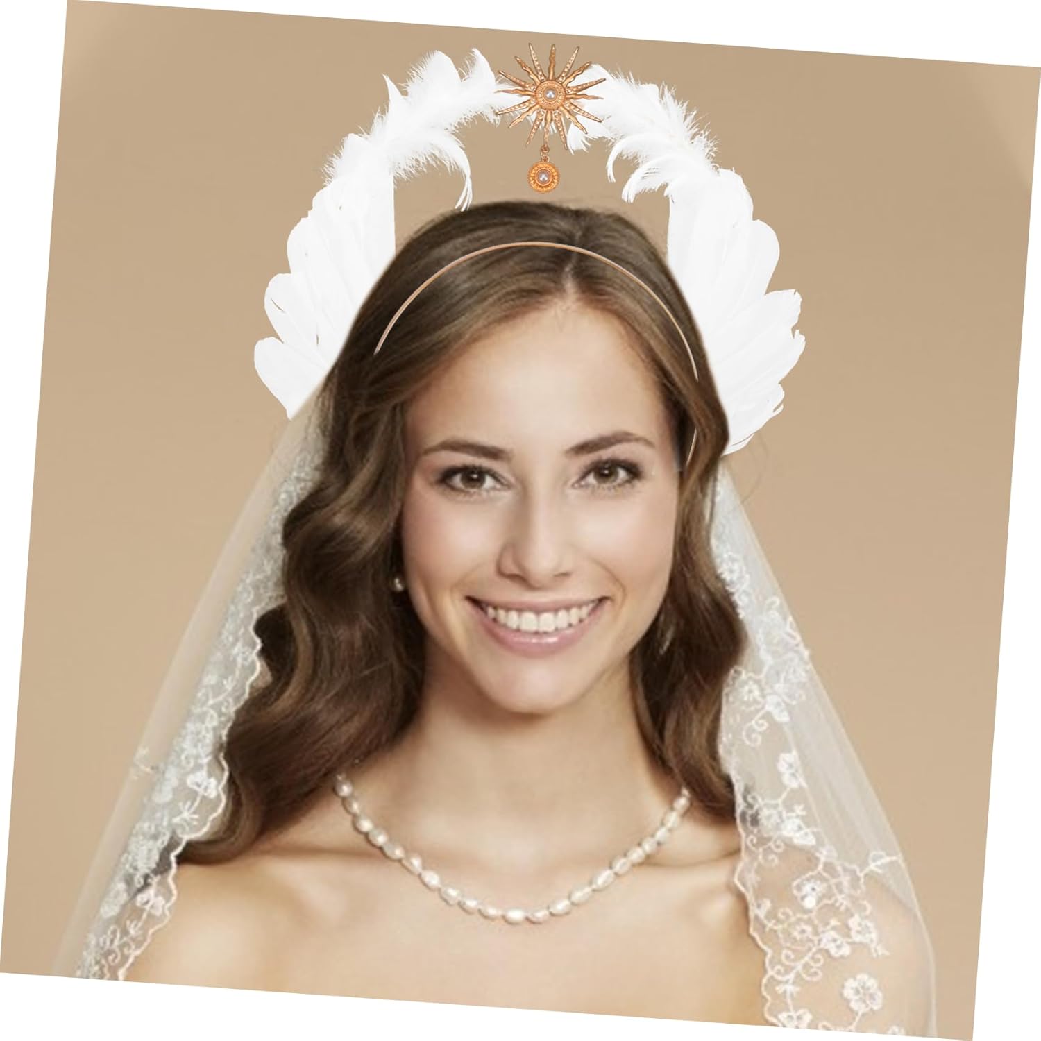 Abaodam 2 diademas de Nuestra Señora, accesorios para la cabeza de boda, accesorios para mujer, tocado de Halloween para mujer, tocado de Navidad,