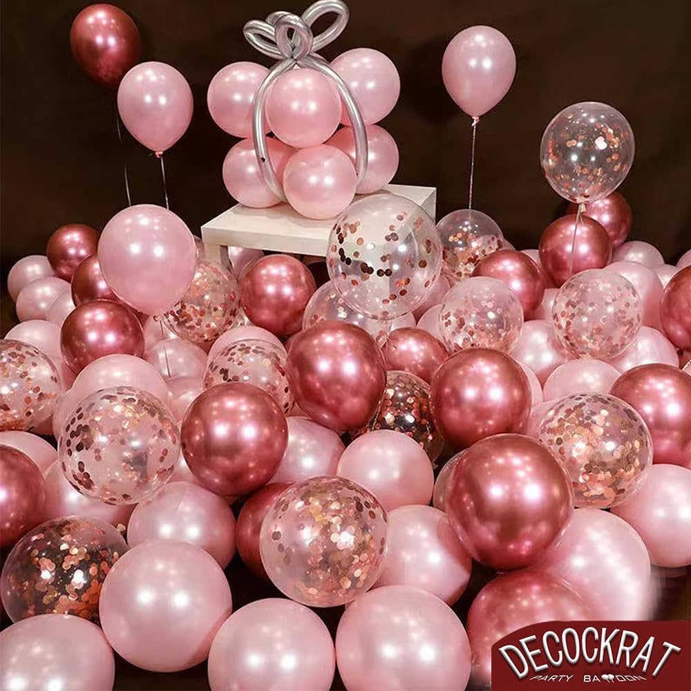 68 globos metálicos coloridos, globos de látex de 12 pulgadas, globos de helio con cinta, juego de globos de fiesta para cumpleaños, boda,