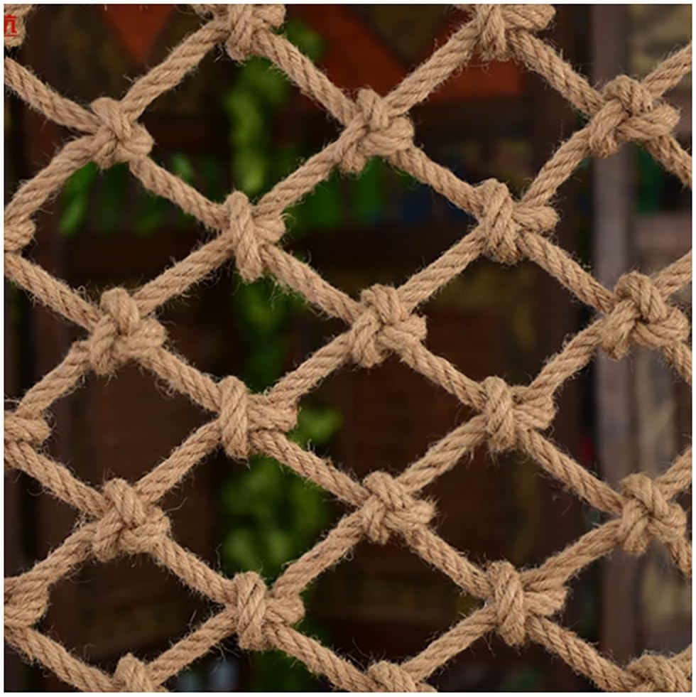 Red de cuerda decorativa para techo de jardín de infantes Huanchuang, red de seguridad para colgar ropa de pared (tamaño 0.236in, 2.4in) (tamaño 3.3