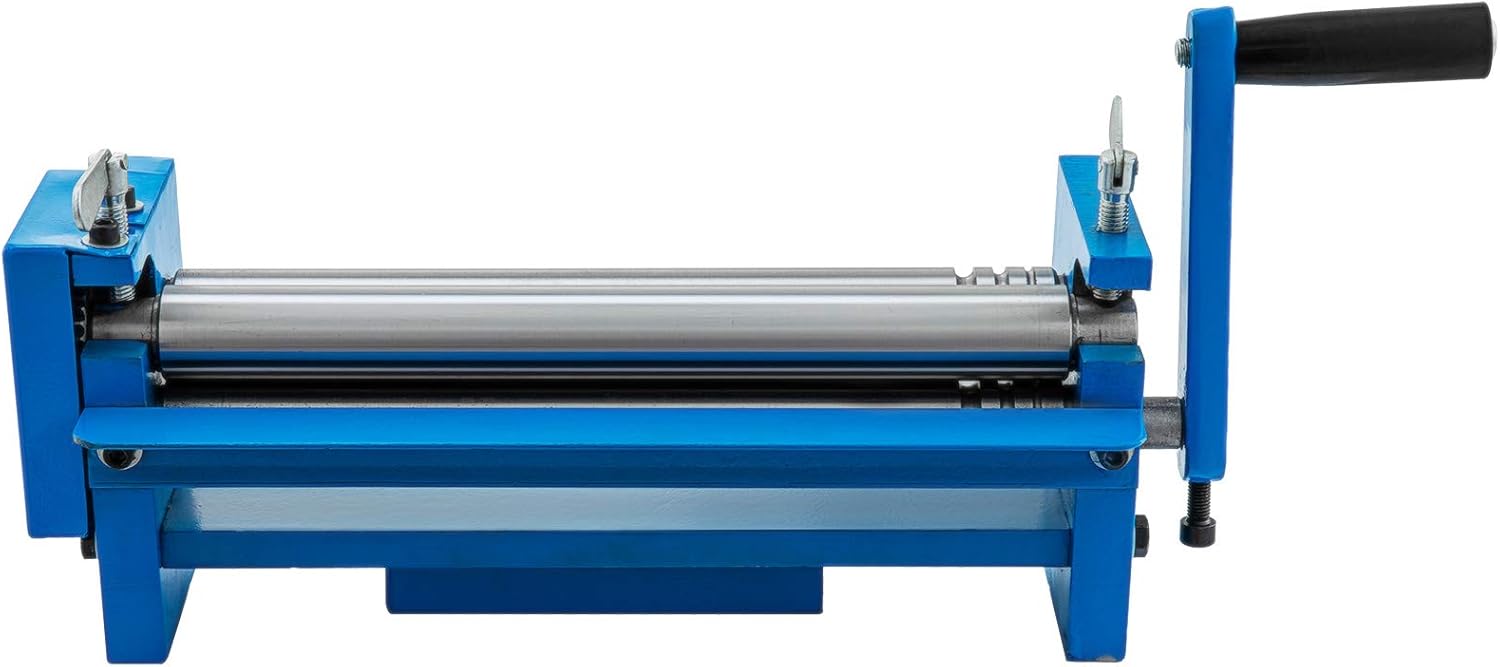 VEVOR Rodillo deslizante de 12.6 pulgadas, máquina redonda de flexión de placa de metal, máquina de rollo deslizante de hasta calibre 22, rodillo de