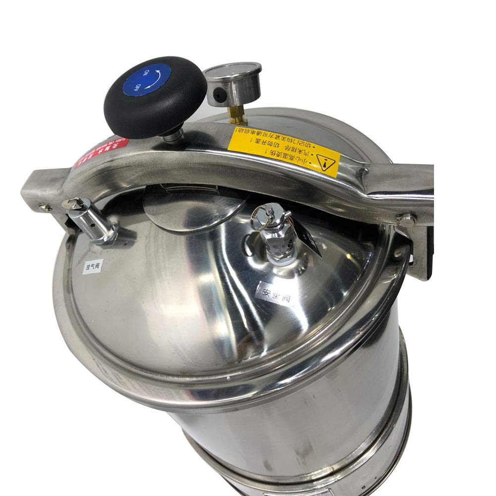 YOHOSO Temporizador de 18L24L Pantalla digital de acero inoxidable portátil Microcomputadora automática Calefacción eléctrica Autoclave