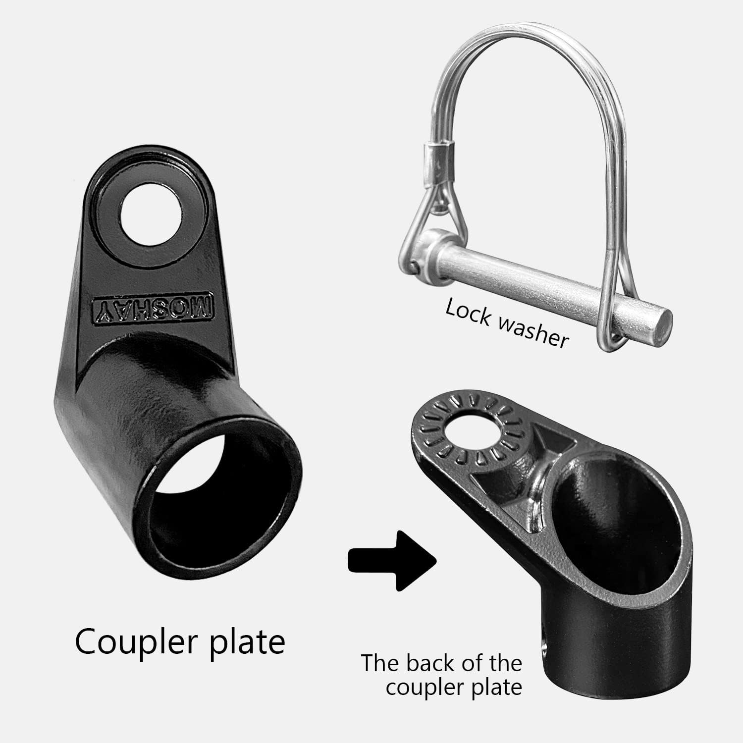 MOSHAY Acoplador de remolque de bicicleta mejorado Codo en ángulo para empeine y remolques de bicicleta Schwinn