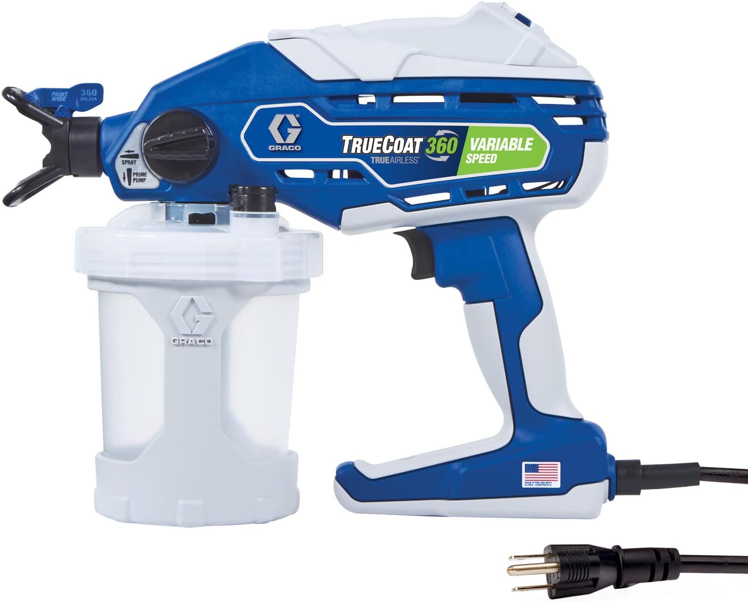 Graco 26D283 TrueCoat – Pulverizador de pintura de velocidad variable de 360 y kit de taza TrueCoat 360 FlexLiner 17F518, 42 onzas
