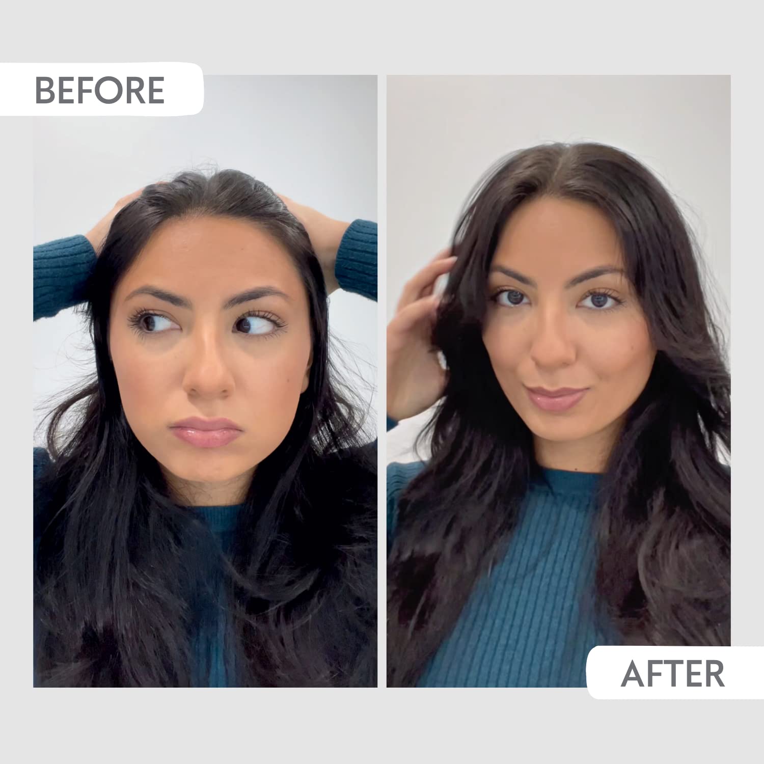 FOUR REASONS Champú seco invisible para mujeres, champú seco en polvo fino sin residuos visibles para todos los colores de cabello, añade volumen,