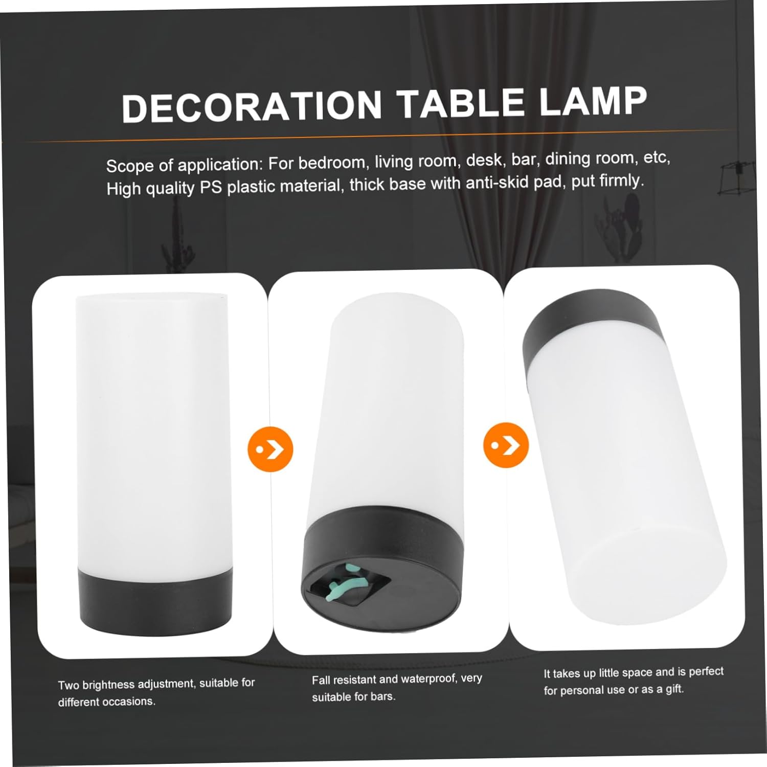 Uonlytech 5 Pcs Led Desk Lamp Night Lamps for Nightstand Cordless Rechargeable Table Lamps Rechargeable Lamp Bar Table Lamp Led Night Light