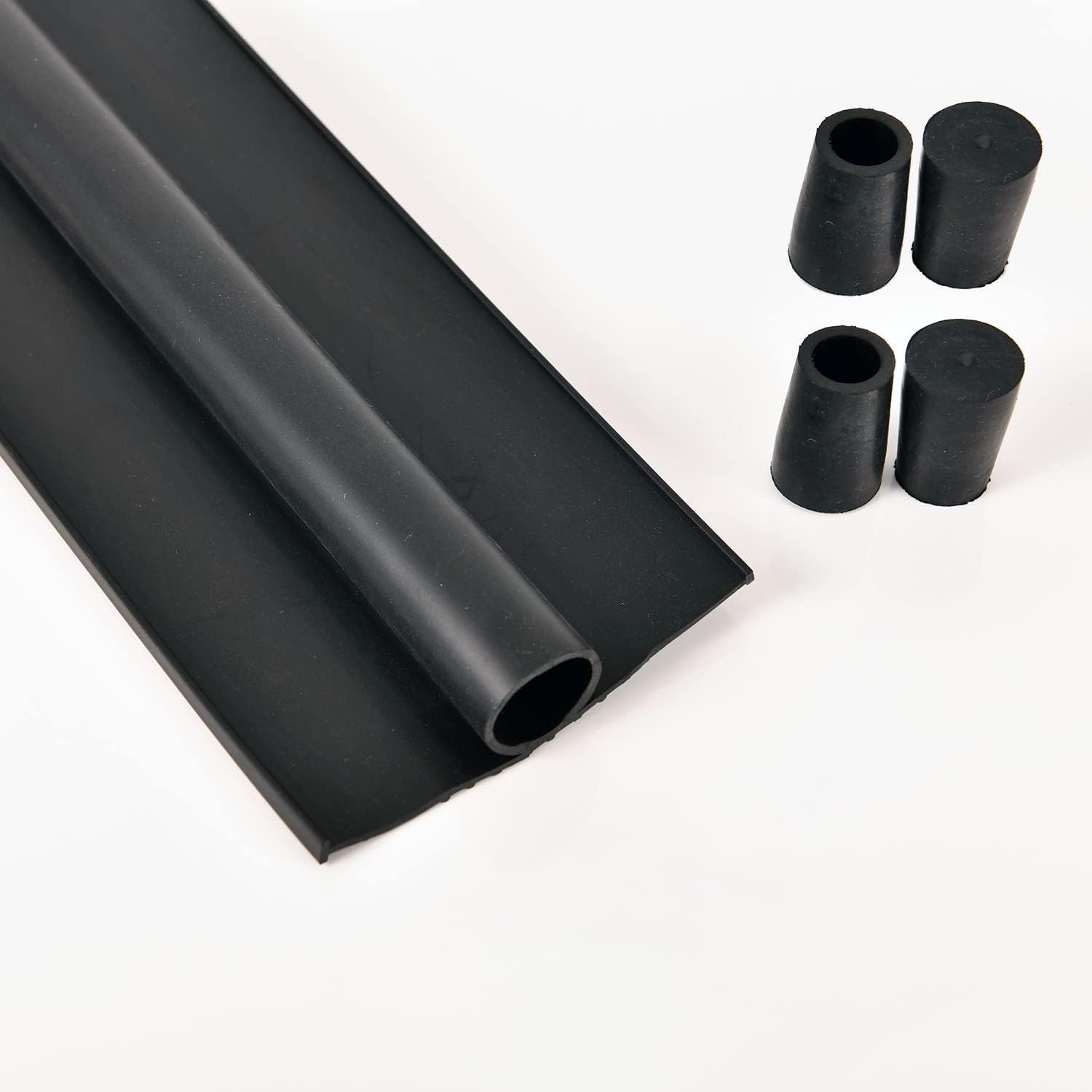 Guardapolvos para puerta de garaje, resistente a la intemperie, sellado de umbral de alto rendimiento, junta de goma EPDM, color negro, extremo en T