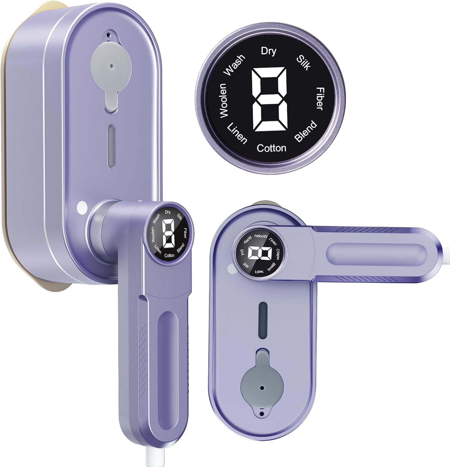 Vaporizador para ropa, vaporizador portátil de mano de 10 segundos, calentamiento rápido, plancha de vapor ajuste de 8 niveles y pantalla