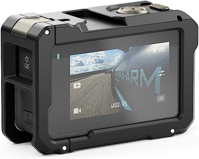 Tilta Jaula de cámara completa compatible con DJI Osmo Action 3  Diseño de liberación rápida de doble cara  Receptor de zapata fría  TA-T40-FCC