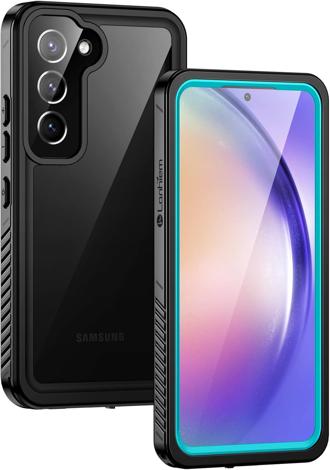 Lanhiem Funda para Samsung Galaxy A54 5G, IP68 impermeable a prueba de polvo con protector de pantalla integrado, resistente a prueba de golpes,