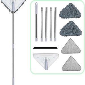 Limpiador de pared de 97 pulgadas con mango largo, herramienta giratoria ajustable de pared y zócalo con mango de 23 a 97 pulgadas, trapeador de Limpiador de pared de 97 pulgadas con mango largo, herramienta giratoria ajustable de pared y zócalo con mango de 23 a 97 pulgadas, trapeador de