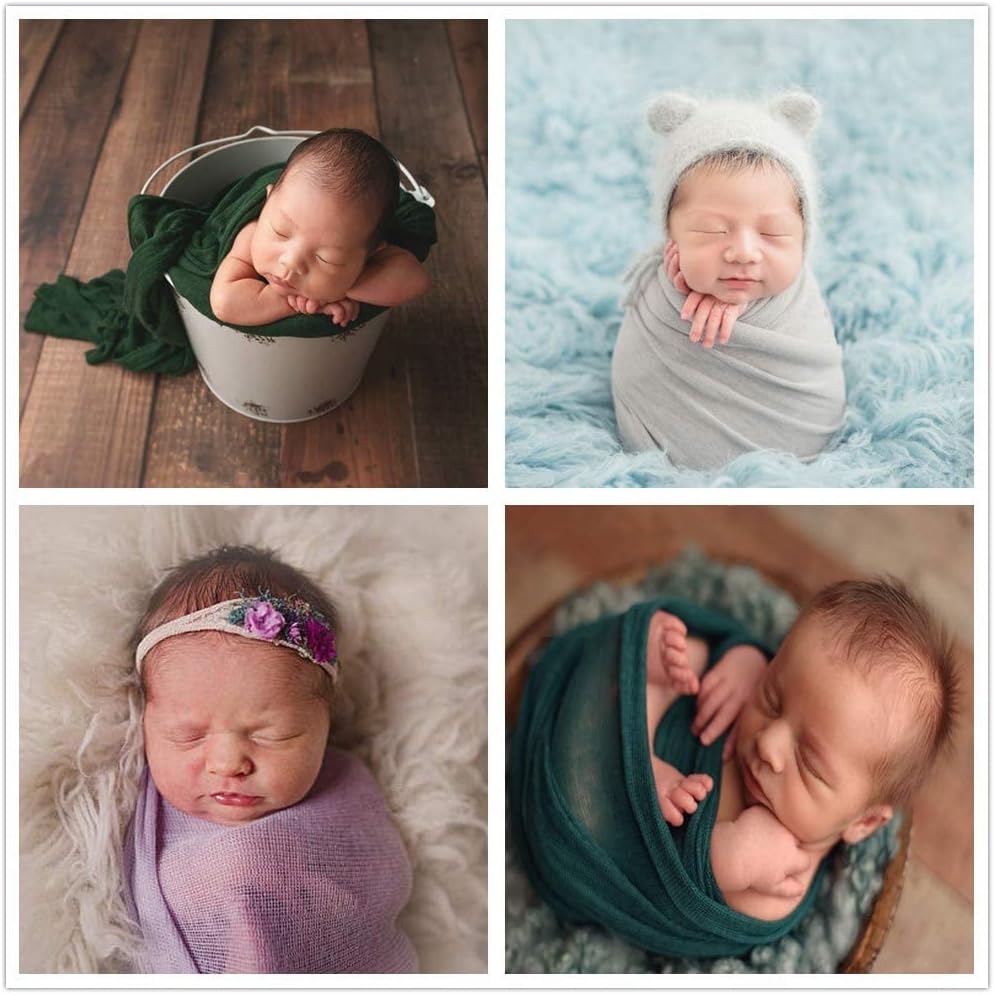 Manta de punto elástico para fotos de bebé recién nacido, para niños y niñas, sesión de fotografía