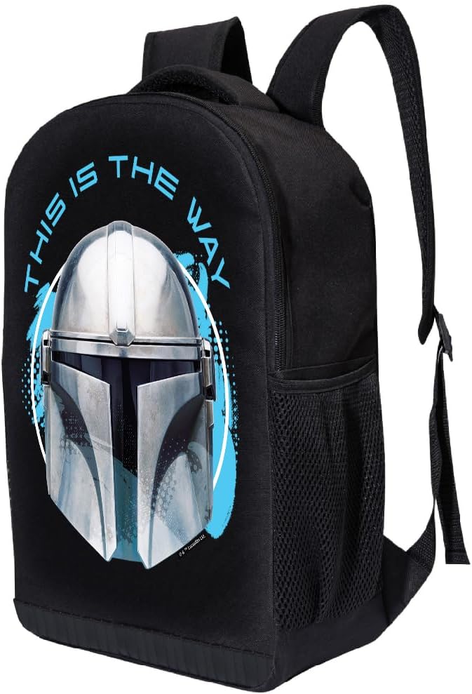 STAR WARS Mochila con licencia oficial para niños, funda de poliéster duradera para laptop, correas ajustables de 17 pulgadas de alto x 12 pulgadas