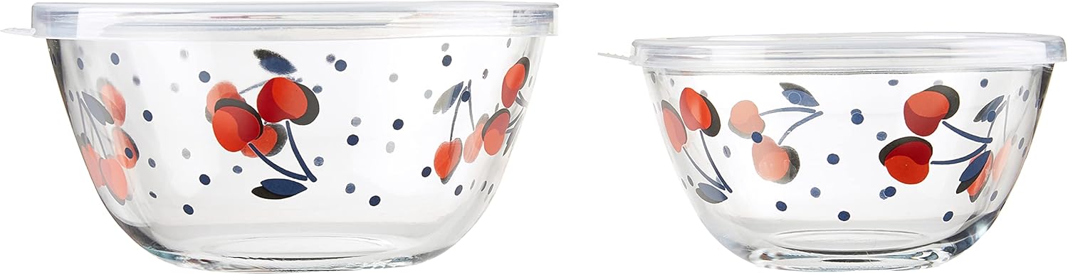 Kate Spade – Juego de recipientes de almacenamiento, diseño vintage de cerezas y lunares