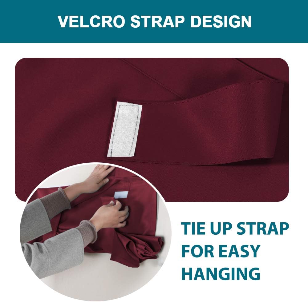 Turquoize – Cortinas para puerta de ventana con aislamiento térmico, cortina opaca para puerta francesa, bolsillo para cortinero, 26×68 pulgadas
