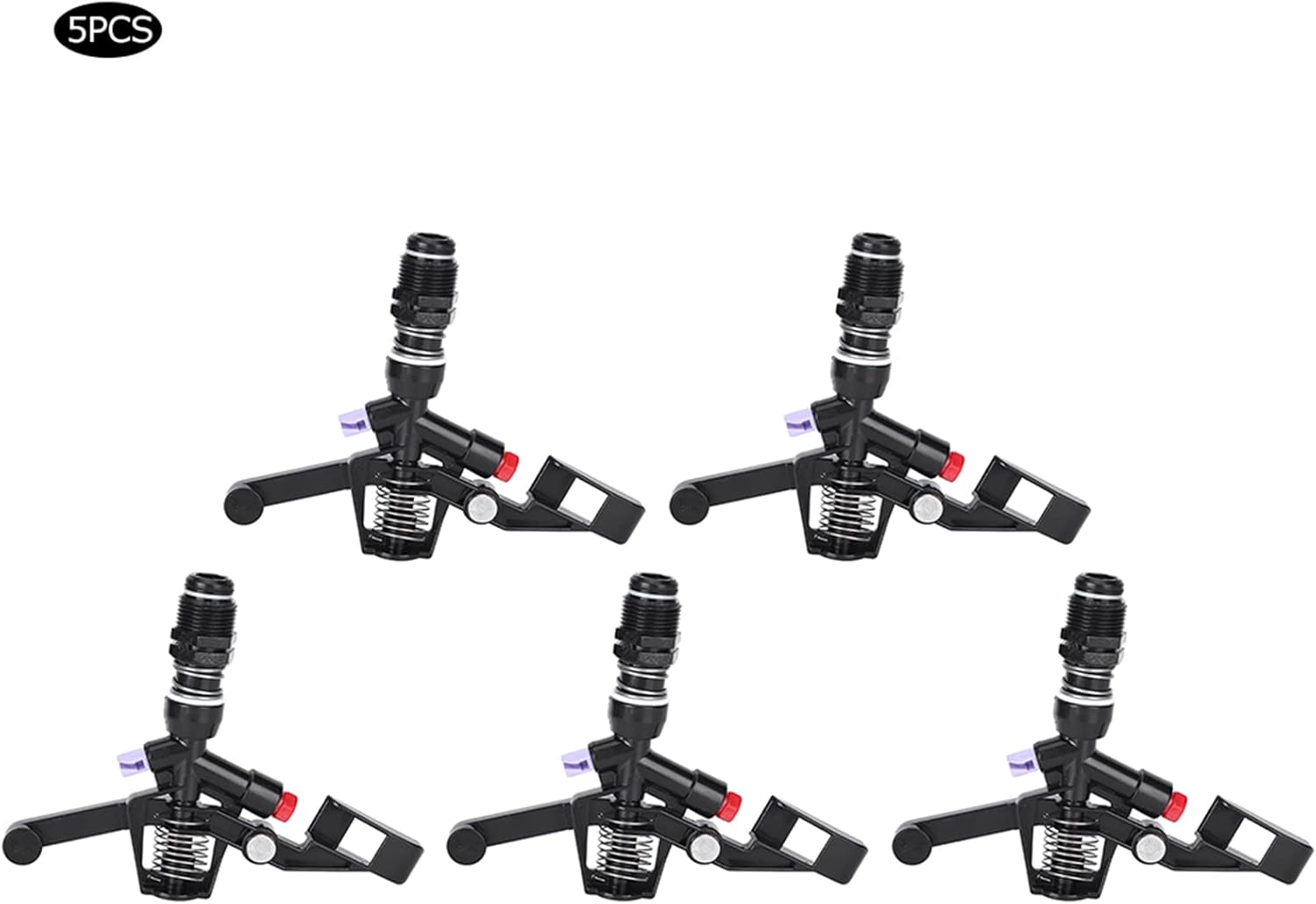 Fydun 5Pcs Nozzle Rotating Rocker Spraying Tool 34in DN20 M Thread for Agricultural Irrigation 5Pcs Nozzle Rotating Rocker for Family
