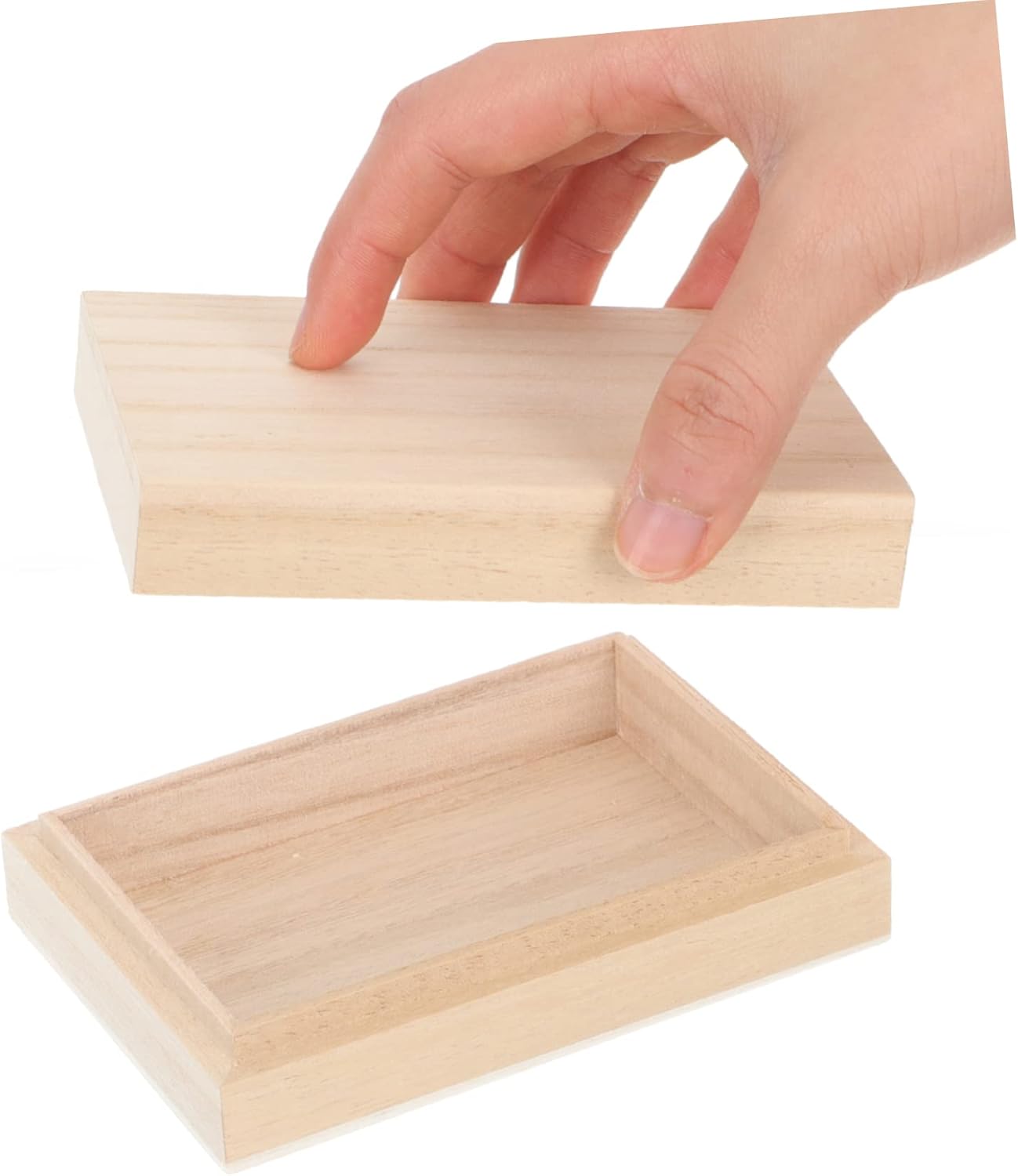 Abaodam Caja de almacenamiento de póquer de madera para tarjetas de madera, cubos de almacenamiento con tapa, contenedores con tapa, decorativos de