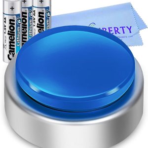 Extra Large Blue Button Talking Alarm Clock with Volume Control – Speaks The Time, Date and Day – Perfect for The Blind, Elderly or Visually Extra Large Blue Button Talking Alarm Clock with Volume Control – Speaks The Time, Date and Day – Perfect for The Blind, Elderly or Visually